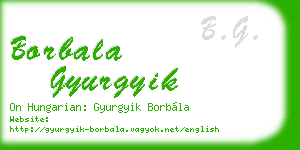 borbala gyurgyik business card